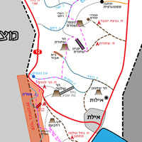 Eilat Mountains Hike Map