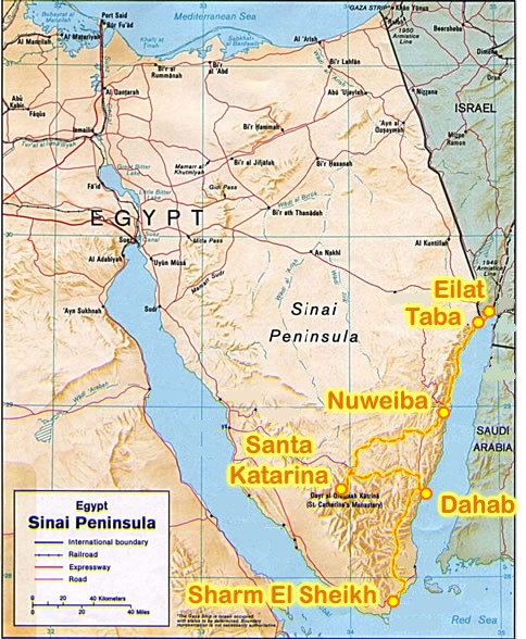 Map of the Sinai