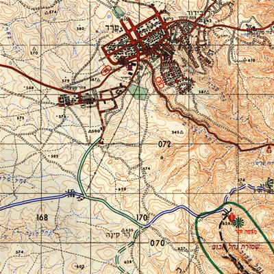 Trail from Arad to Nahal Abuv. Click to enlarge.